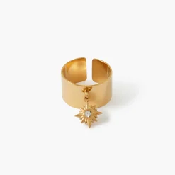 Sale Balaboosté Bague à pampille acier inoxydable