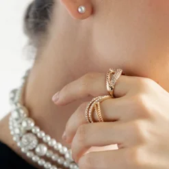 Online Balaboosté Bague croisée à strass
