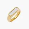 Shop Balaboosté Bague en acier avec nacre