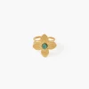 Discount Balaboosté Bague fleur avec Pierre - acier inoxydable