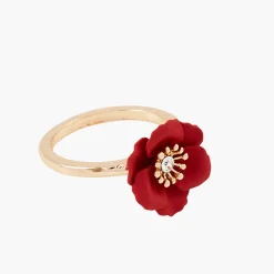 Sale Balaboosté Bague fleur rouge