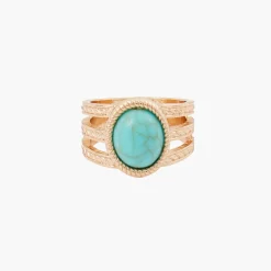 Online Balaboosté Bague large avec pierre fantaisie
