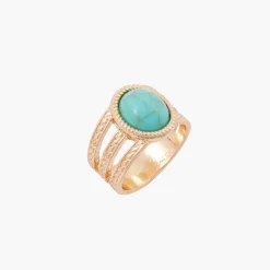 Online Balaboosté Bague large avec pierre fantaisie