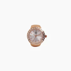 Fashion Balaboosté Bague Montre doré avec strass