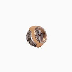 Fashion Balaboosté Bague Montre doré avec strass