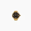 Shop Balaboosté Bague Montre noire et dorée