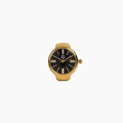 Shop Balaboosté Bague Montre noire et dorée