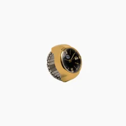 Shop Balaboosté Bague Montre noire et dorée
