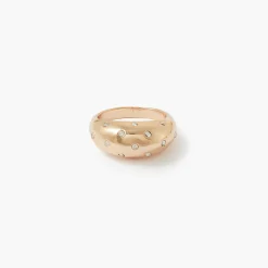 Flash Sale Balaboosté Bague épaisse à strass - doré