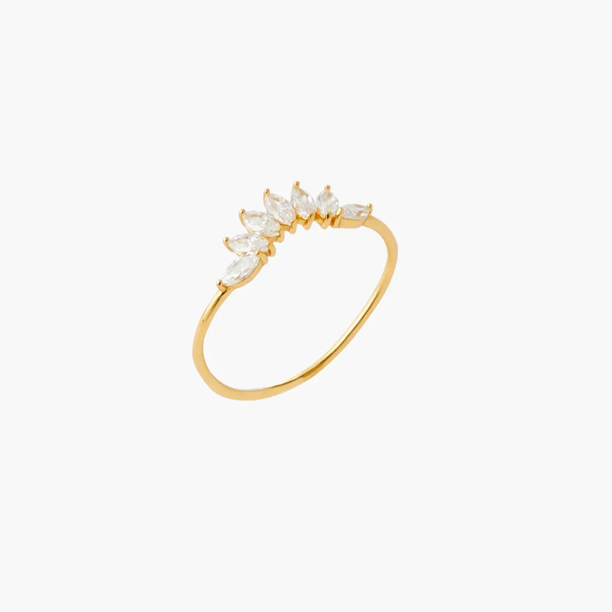 Clearance Balaboosté Bague pétales zirconium Argent Garanti