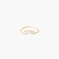 Clearance Balaboosté Bague pétales zirconium Argent Garanti