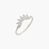 Sale Balaboosté Bague pétales zirconium Argent Garanti