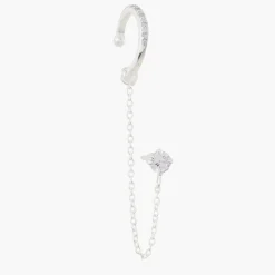 Best Sale Balaboosté Boucle d'oreille single zirconium Argent Garanti - argenté