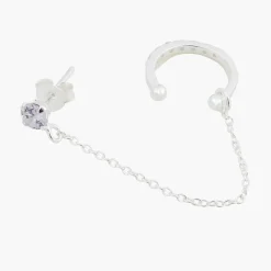 Best Sale Balaboosté Boucle d'oreille single zirconium Argent Garanti - argenté