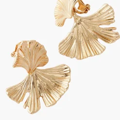 Best Sale Balaboosté Boucles d'oreilles à clips feuilles de Ginkgo