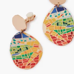 Clearance Balaboosté Boucles d'oreilles à clips imprimés mosaïque