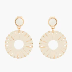 Online Balaboosté Boucles d'oreilles à clips en raphia