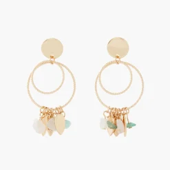Outlet Balaboosté Boucles d'oreilles à pierres fines Aventurine et Quartz