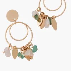 Outlet Balaboosté Boucles d'oreilles à pierres fines Aventurine et Quartz