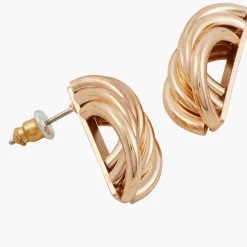 Best Balaboosté Boucles d'oreilles anneaux entrelacés dorés