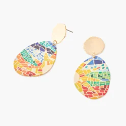 Online Balaboosté Boucles d'oreilles Balagane à imprimé mosaïque