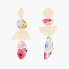 Clearance Balaboosté Boucles d'oreilles Balagane asymétriques à imprimé fleur
