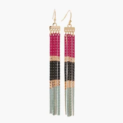 Best Balaboosté Boucles d'oreilles Balagane longues chaines imprimées