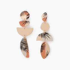 Cheap Balaboosté Boucles d'oreilles Balagane asymétriques à imprimé floral