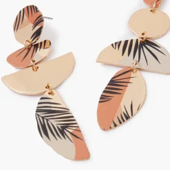 Cheap Balaboosté Boucles d'oreilles Balagane asymétriques à imprimé floral