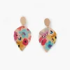 Outlet Balaboosté Boucles d'oreilles Balagane feuilles à imprimé fleurs