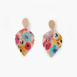 Outlet Balaboosté Boucles d'oreilles Balagane feuilles à imprimé fleurs