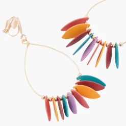 Online Balaboosté Boucles d'oreilles clips à pampilles colorées