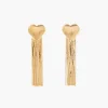 Store Balaboosté Boucles d'oreilles coeur à chaînes longues