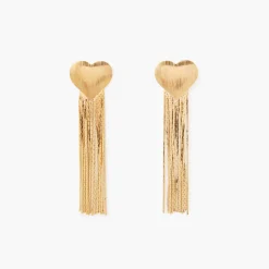 Store Balaboosté Boucles d'oreilles coeur à chaînes longues