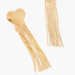 Store Balaboosté Boucles d'oreilles coeur à chaînes longues