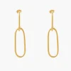 Fashion Balaboosté Boucles d'oreilles créoles avec effet maillons