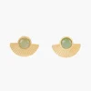 Cheap Balaboosté Boucles d'oreilles demi lune acier inoxydable et pierre