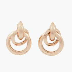 Discount Balaboosté Boucles d'oreilles dorées anneaux entrelacés