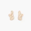 Online Balaboosté Boucles d'oreilles feuilles martelées