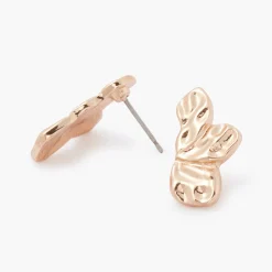 Online Balaboosté Boucles d'oreilles feuilles martelées