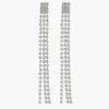 Cheap Balaboosté Boucles d'oreilles longues à strass argentées