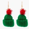 Sale Balaboosté Boucles d'oreilles Noël bonnet vert