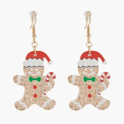 Outlet Balaboosté Boucles d'oreilles Noël bonhomme biscuit