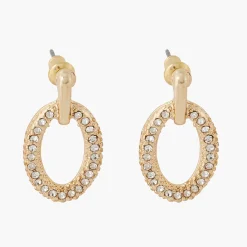 Online Balaboosté Boucles d'oreilles ovales à strass
