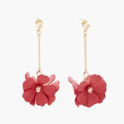 Online Balaboosté Boucles d'oreilles pendantes fleurs rouges