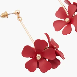 Online Balaboosté Boucles d'oreilles pendantes fleurs rouges