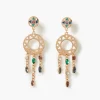 Online Balaboosté Boucles d'oreilles pendantes cercle ajouré et strass