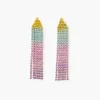 Outlet Balaboosté Boucles d'oreilles pendantes à strass multicolore