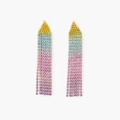 Outlet Balaboosté Boucles d'oreilles pendantes à strass multicolore