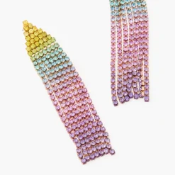 Outlet Balaboosté Boucles d'oreilles pendantes à strass multicolore